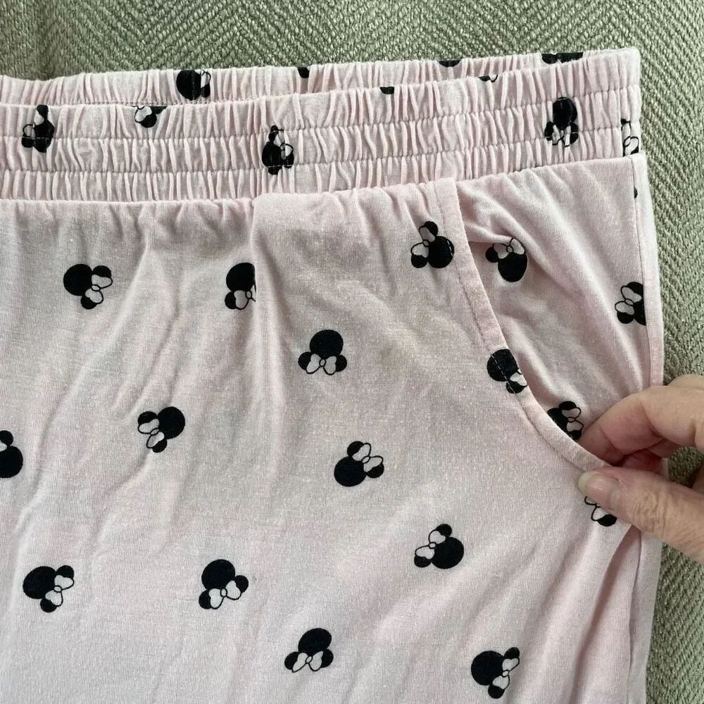 Disney Minnie Mouse Short Pajama Set Pink XXL - Picture 3 of 9
